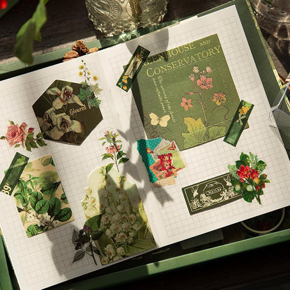 Emerald Butterfly Journal Kit – Gold Foiled Green Aesthetic Scrapbook Set