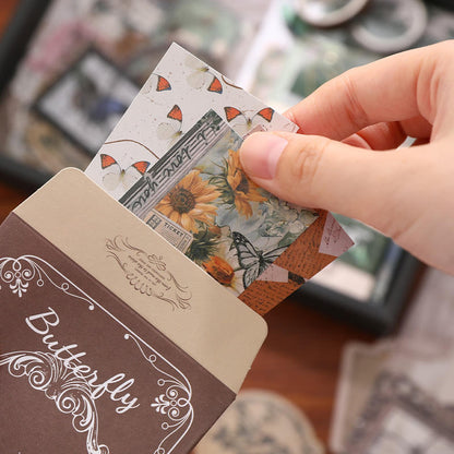 Emerald Butterfly Journal Kit – Gold Foiled Green Aesthetic Scrapbook Set