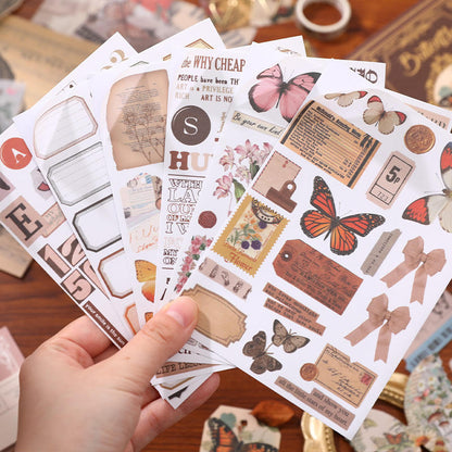 Emerald Butterfly Journal Kit – Gold Foiled Green Aesthetic Scrapbook Set