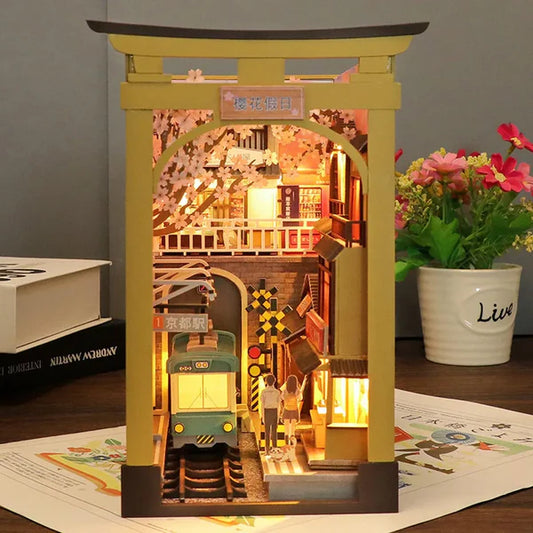 Sakura Holiday Book Nook – DIY Japanese Diorama Kit
